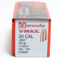 Hornady .204 Diameter 40 Grain Polymer Tip V-Max Bullets