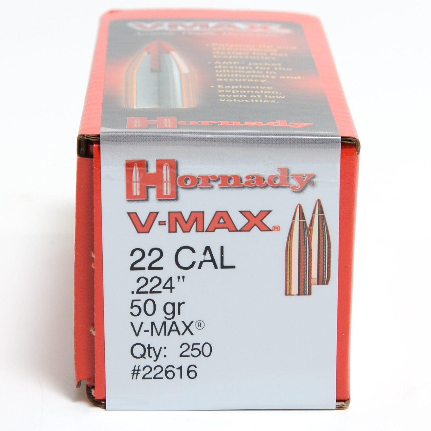 Hornady .224 Diameter 50 Grain Polymer Tip V-Max Bullets