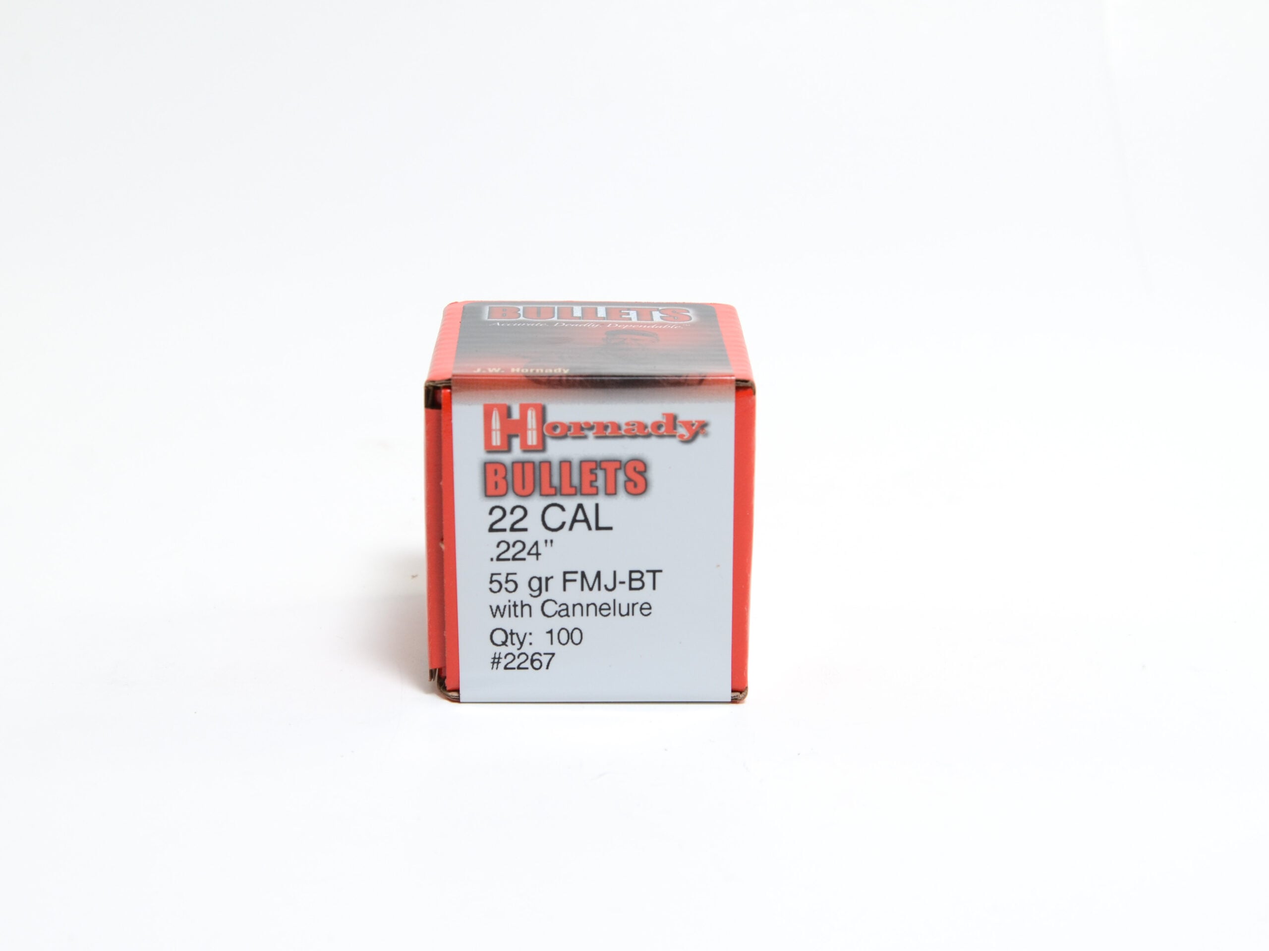 Hornady .224 Diameter 55 Grain Full Metal Jacket Count Bullets