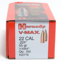 Hornady .224 Diameter 55 Grain Polymer Tip V-Max Bullets