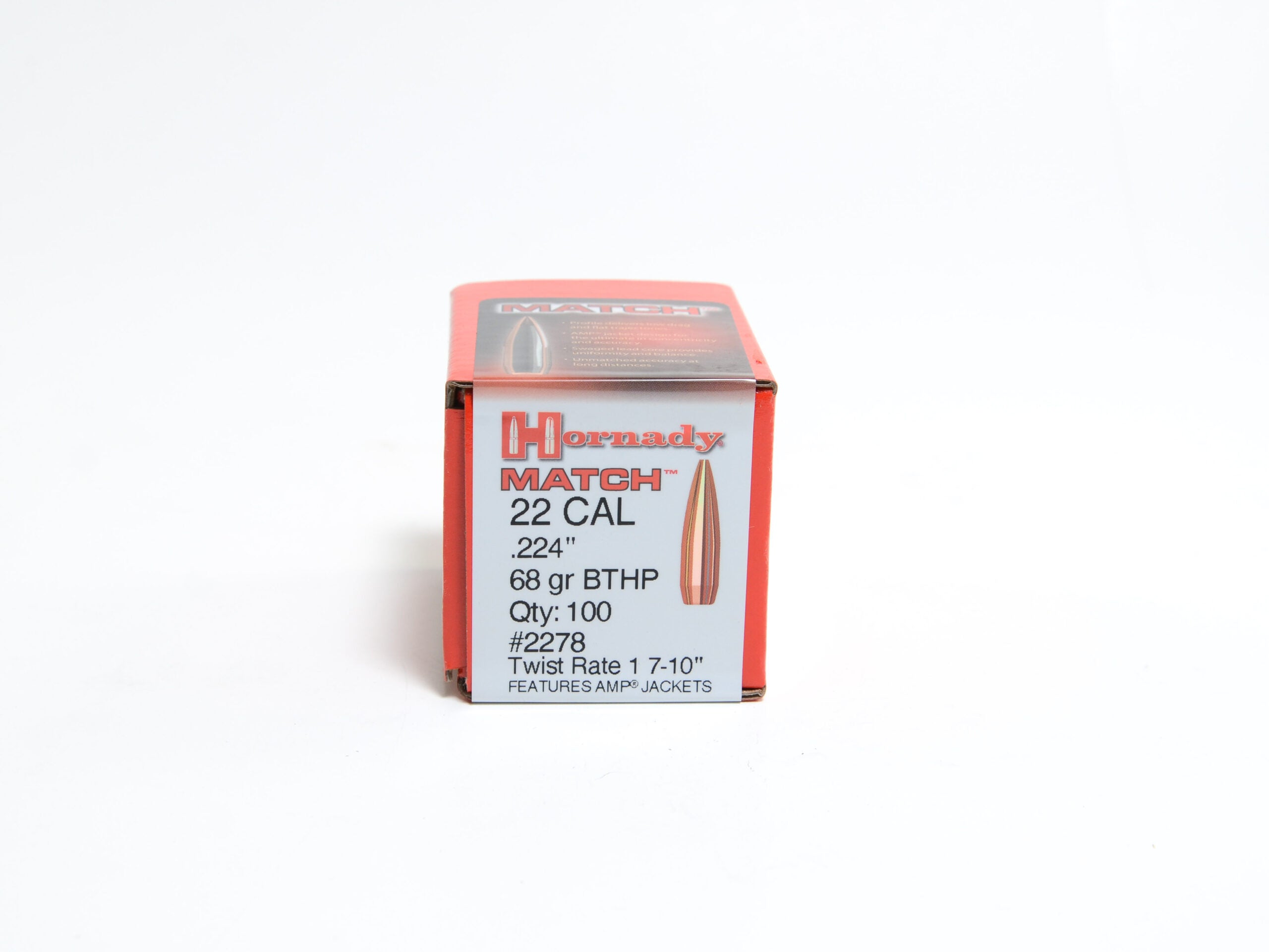 Hornady .224 Diameter 68 Grain Boat Tail Hollow Point Bullets