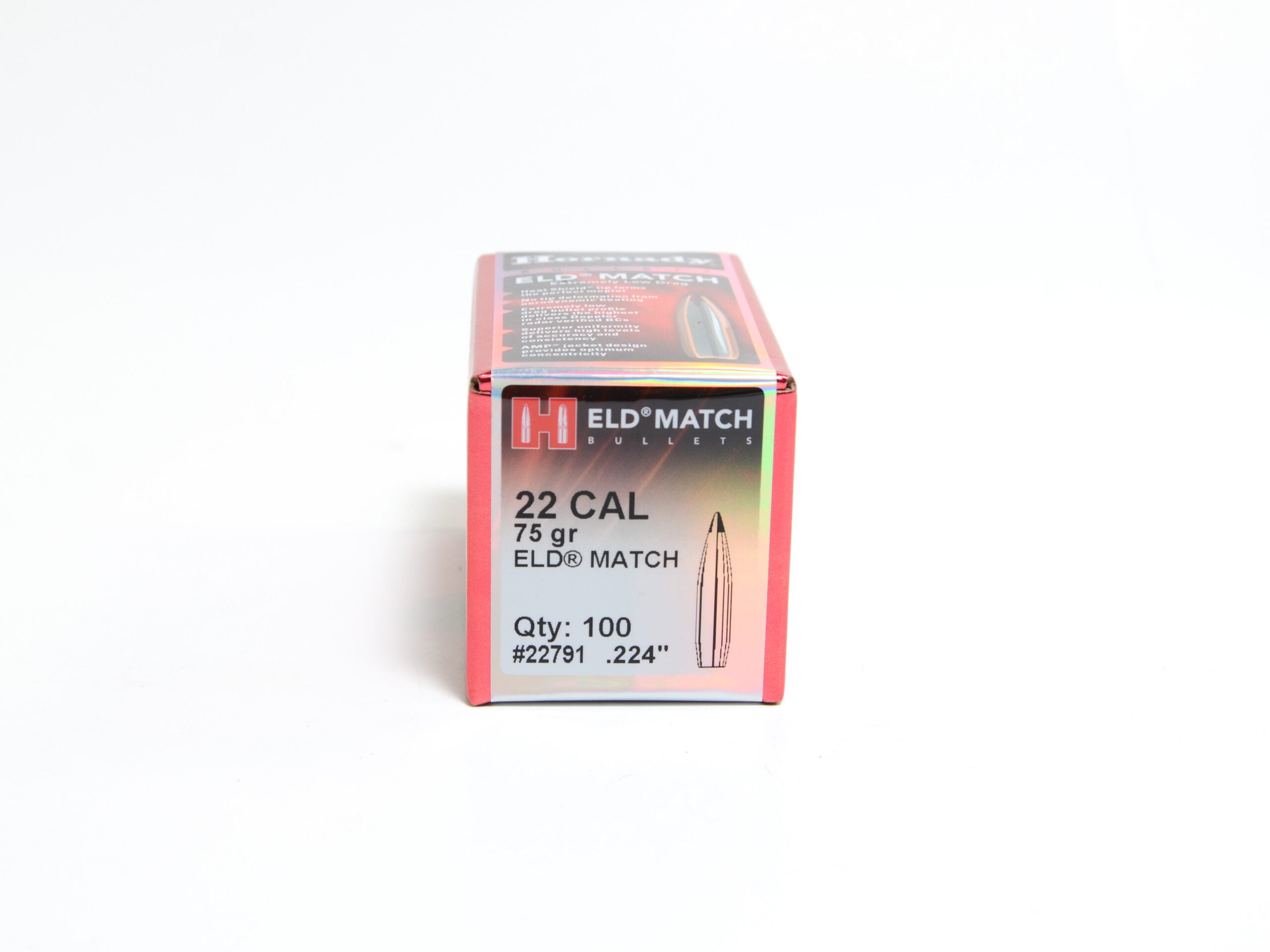 Hornady .224 Diameter 75 Grain Polymer Tip ELD Match Bullets