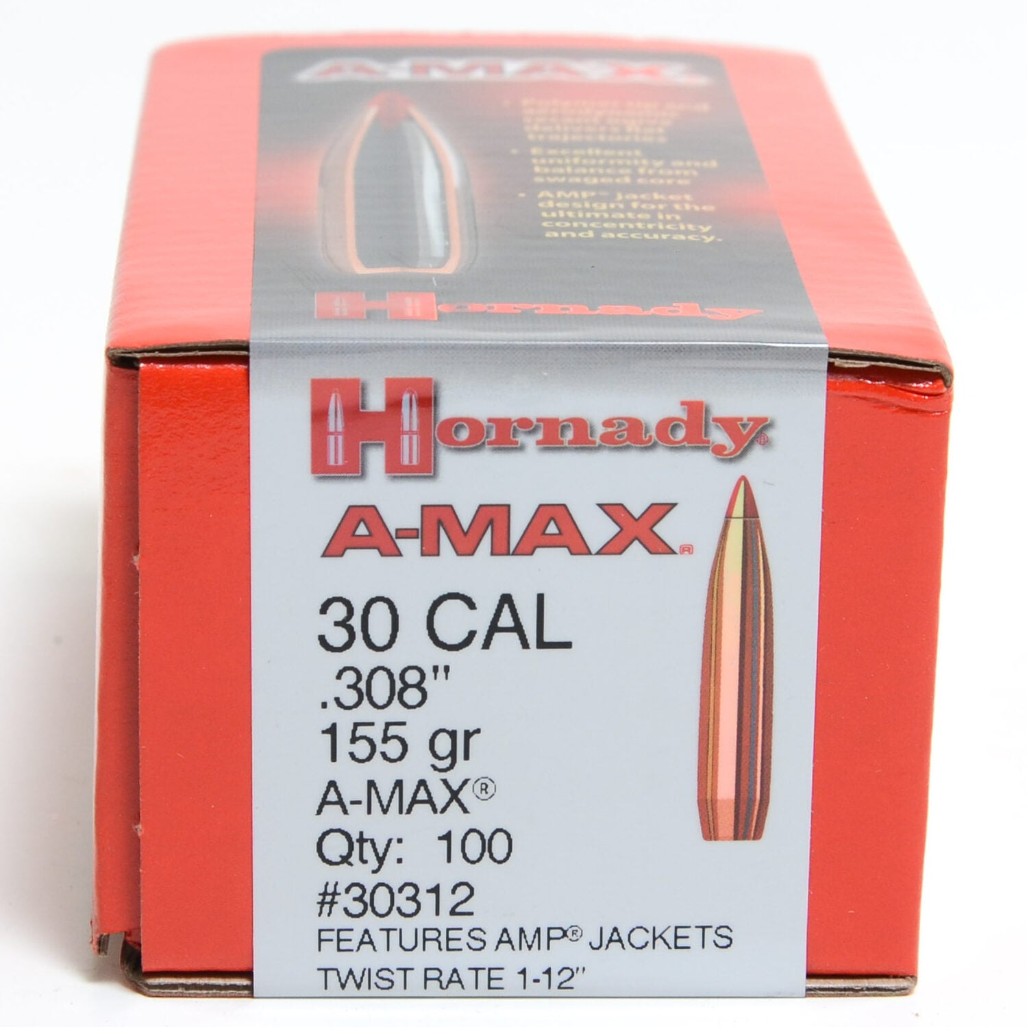 Hornady .308 / 30 155 Grain A-MAX (100)