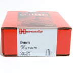 Hornady .355 Diameter 115 Grain Full Metal Jacket Bullets