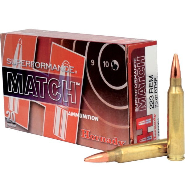 Hornady Ammunition 223 Remington 75 Grain Jacketed Hollow Point 20 Count