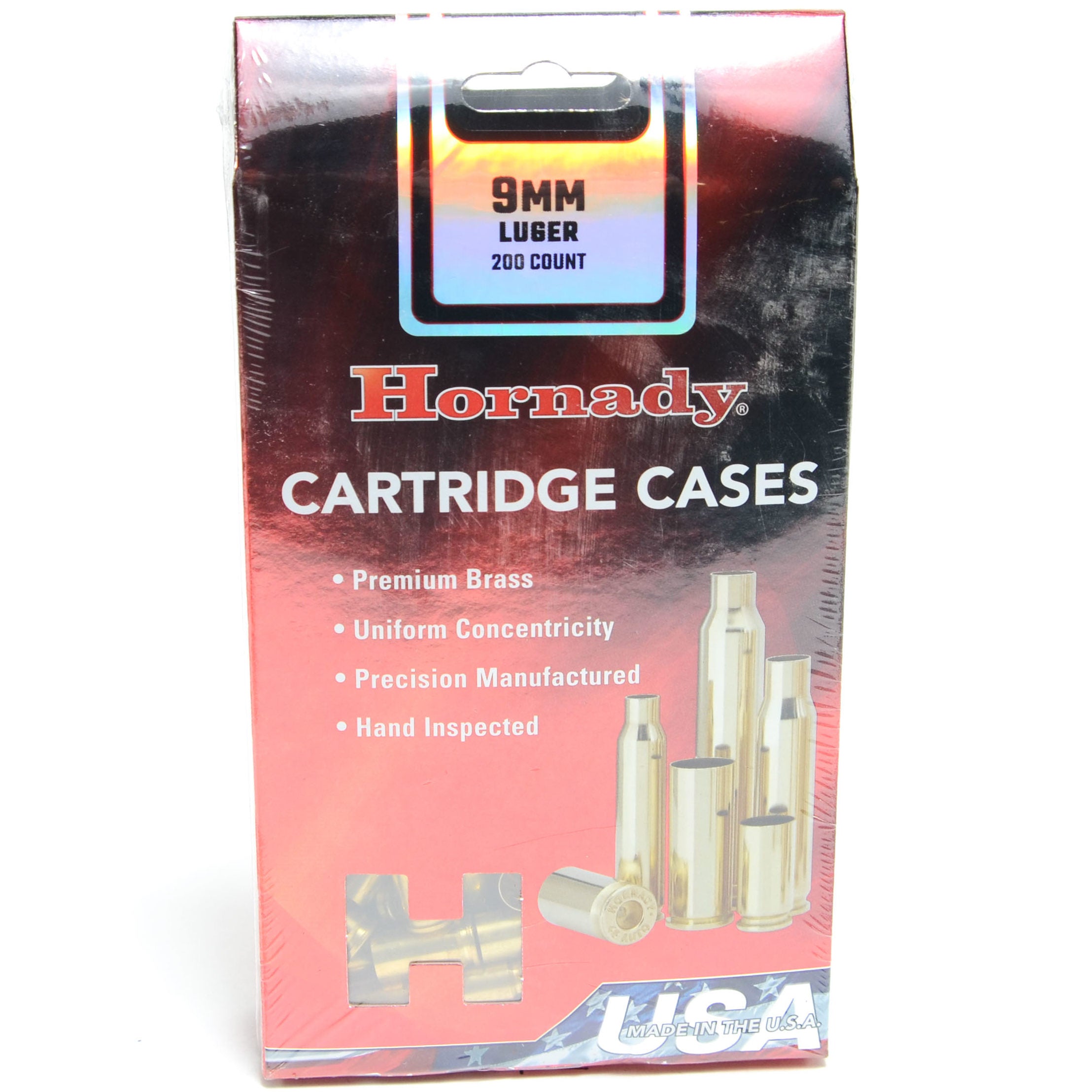 Hornady Brass Unprimed 9mm Luger (200) 5/Cs