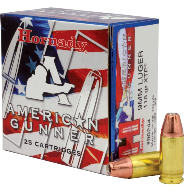 Hornady Ammunition 9mm Luger 115 Grain Jacketed Hollow Point