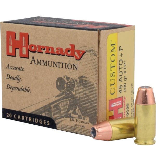 Hornady Ammunition 45 ACP +P 230 Grain XTP Jacketed Hollow Point 20 Count