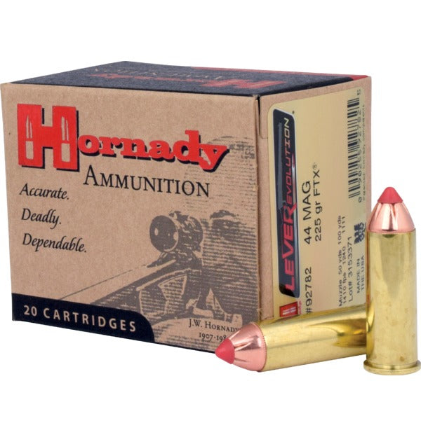 Hornady Ammunition 44 Remington Magnum 225 Grain FTX Polymer Tipped 20 Count