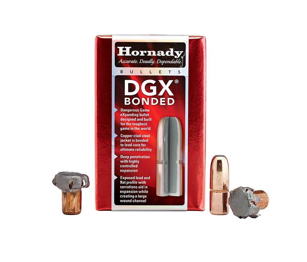 Hornady .410 Diameter 400 Grain Jacketed Flat DGX Bonded 50 Count Bullets (450-400 Nitro Express)