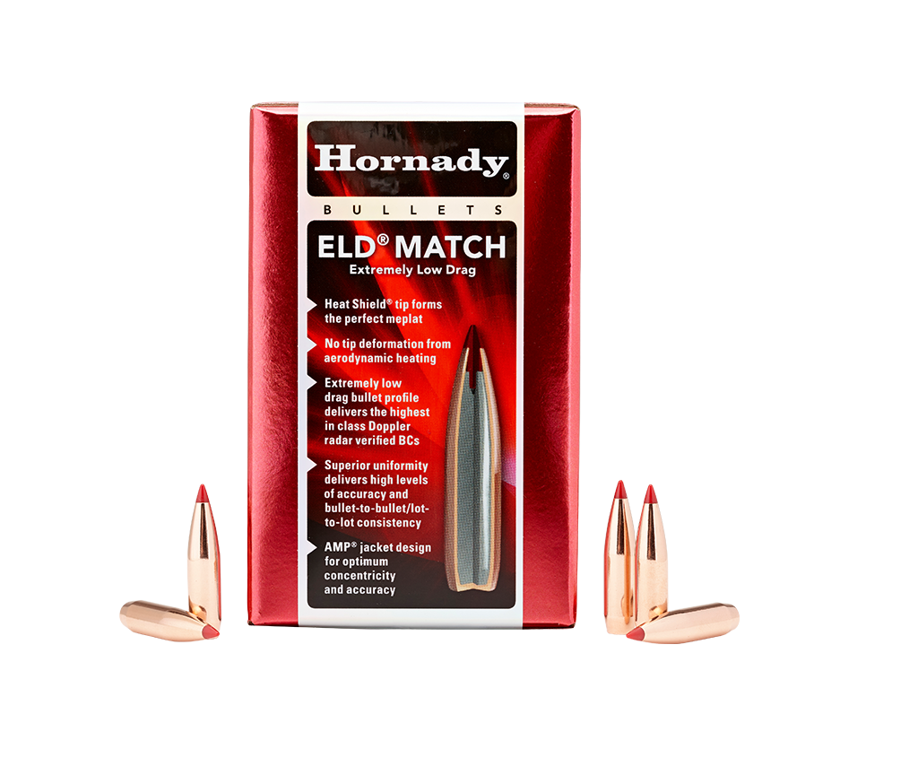Hornady .224 Diameter 80 Grain Polymer Tip ELD Match 100 Count Bullets