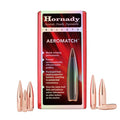 Hornady Aeromatch Bullets .264 Diameter 140 Grain Boat Tail Hollow Point 100 Count