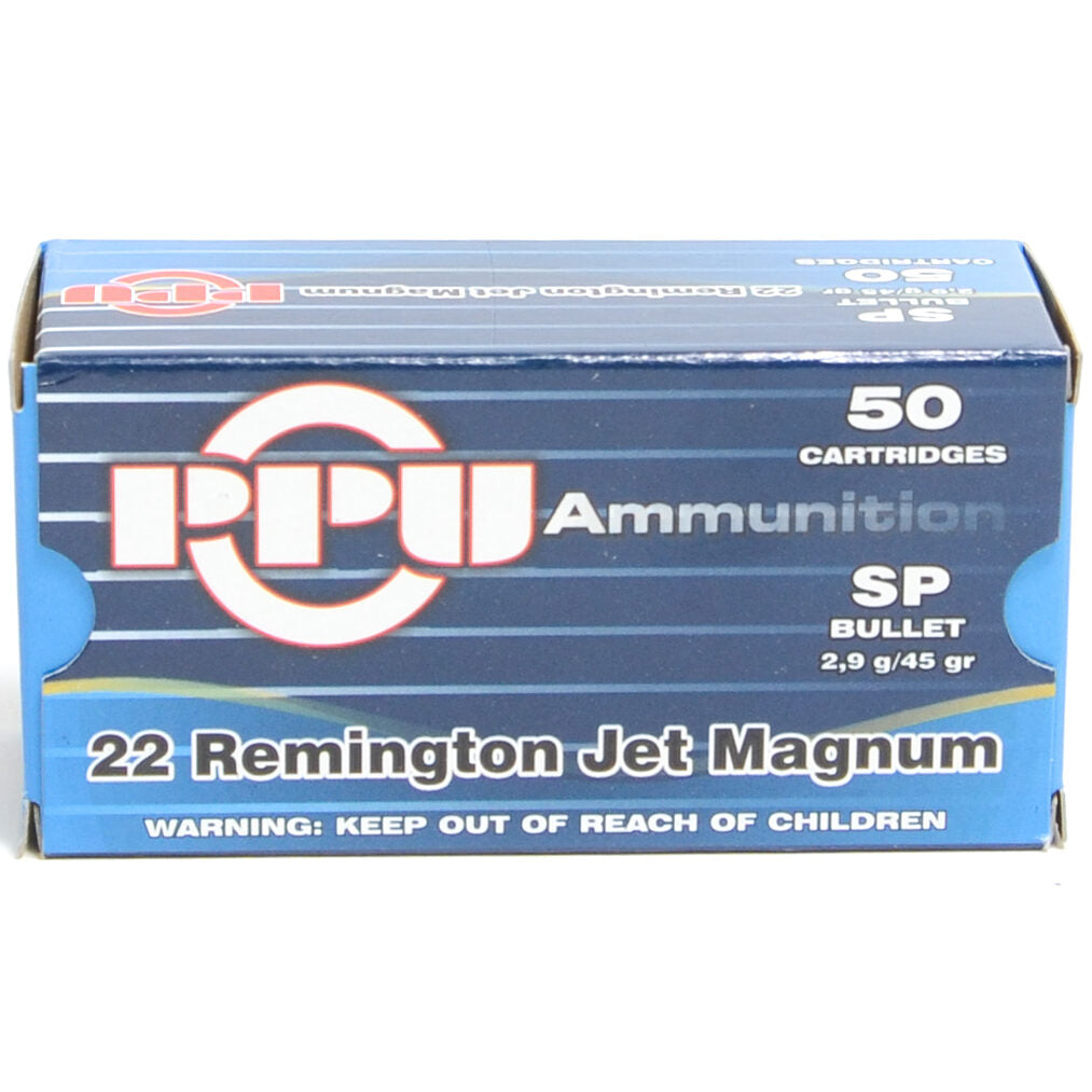 Prvi Ammo 22 Rem Jet 45 Grain Soft Point (50) 20/Cs