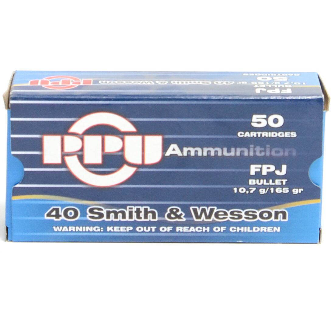 Prvi Ammo 40 S&W 165 Grain Flat Point Jacket (50) 10/Cs