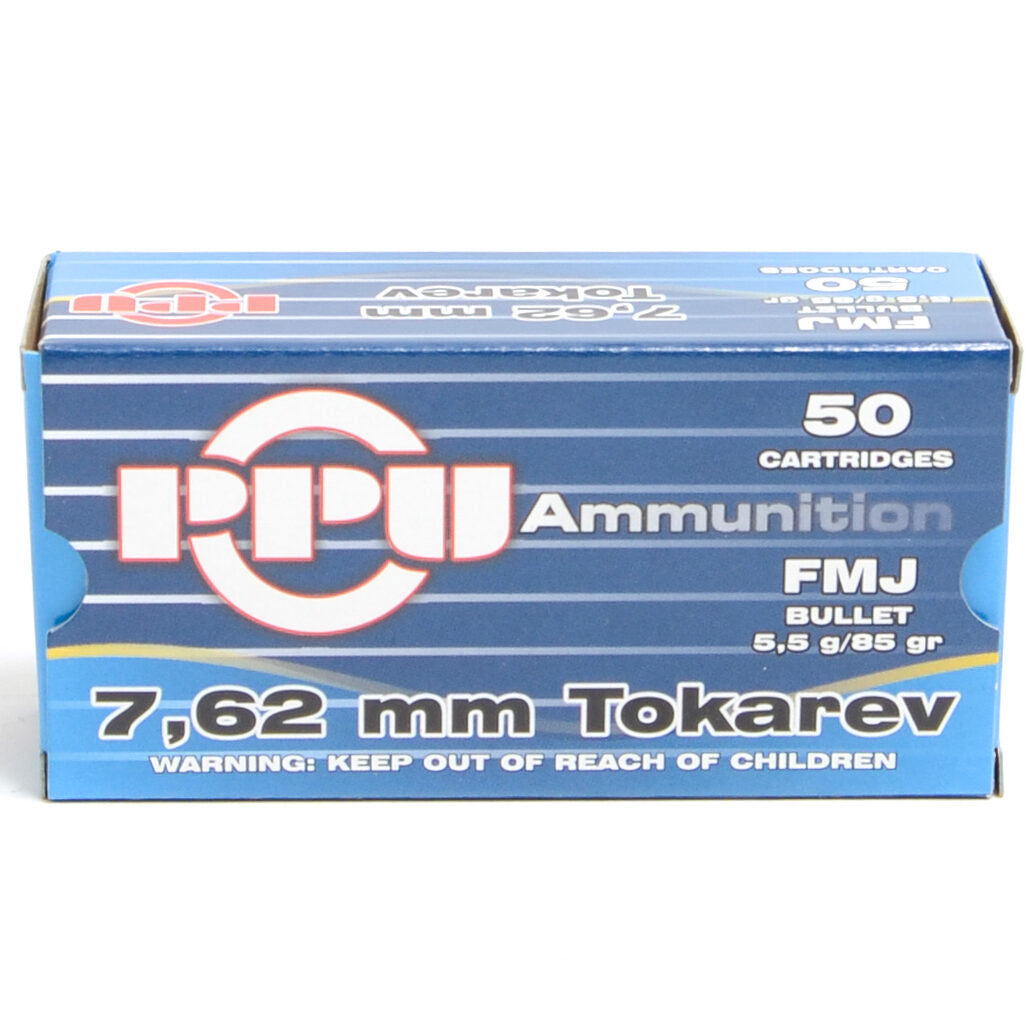 Prvi Ammo 7.62 Tokarev 85 Grain Full Metal Jacket (50)