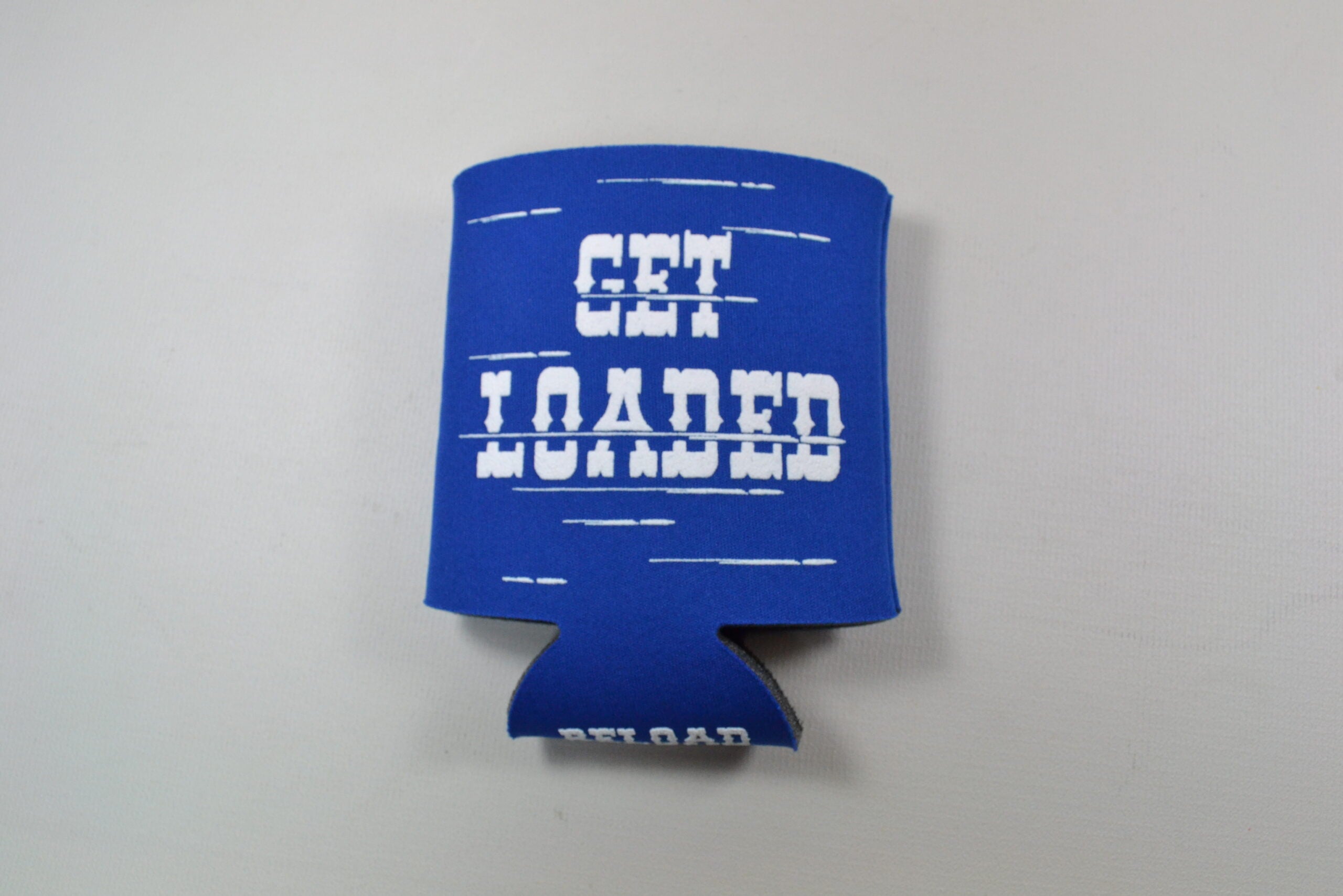 Powder Valley Can Koozie Blue