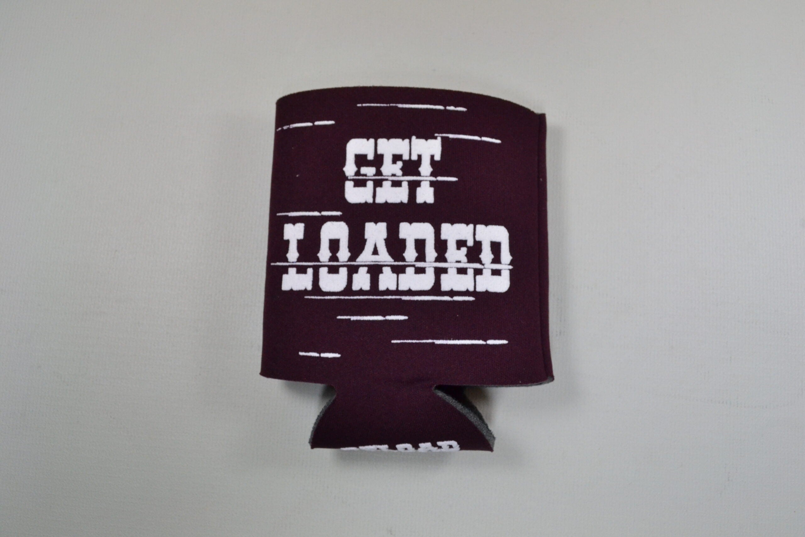 Powder Valley Can Koozie Burgundy