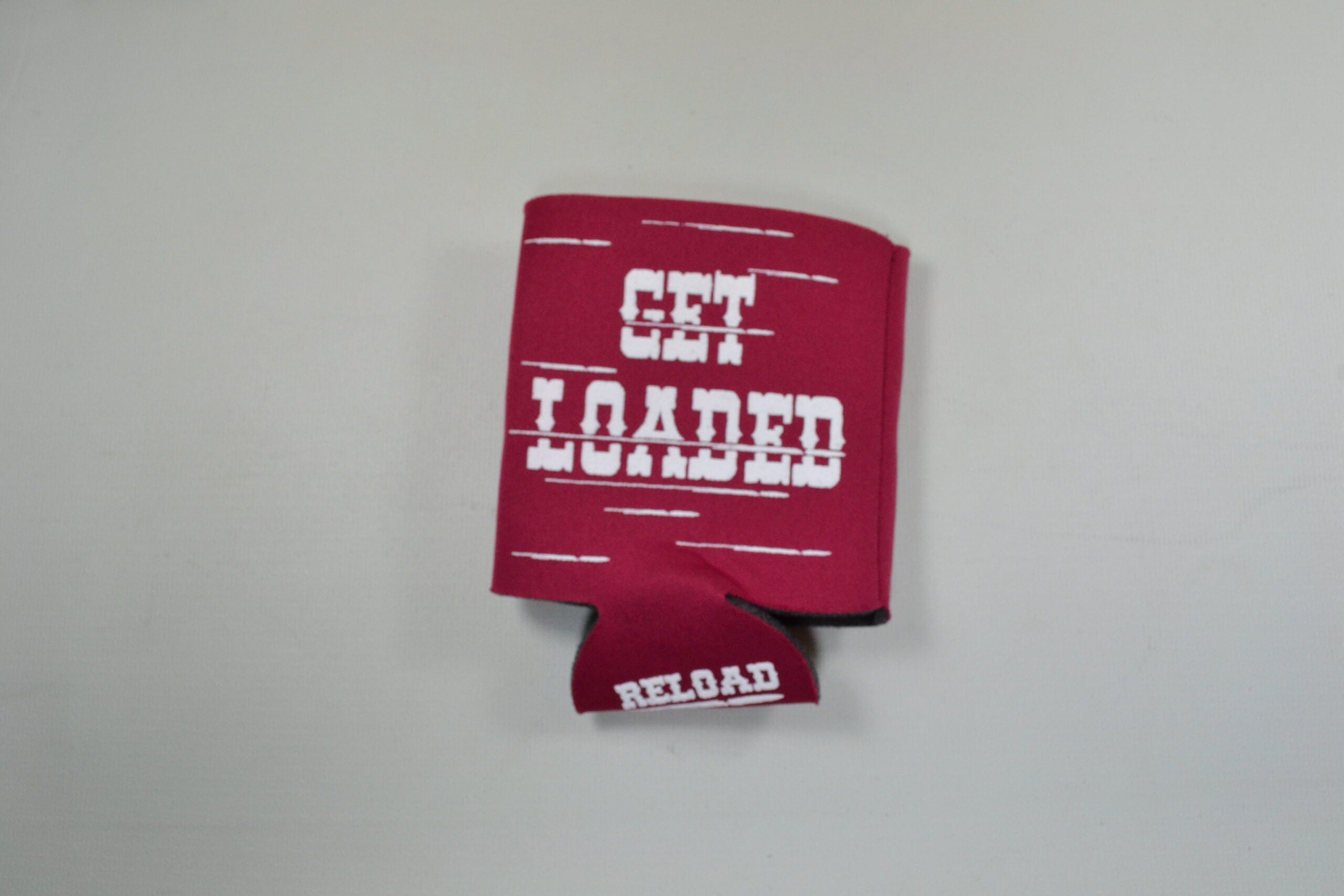 Powder Valley Can Koozie Crimson
