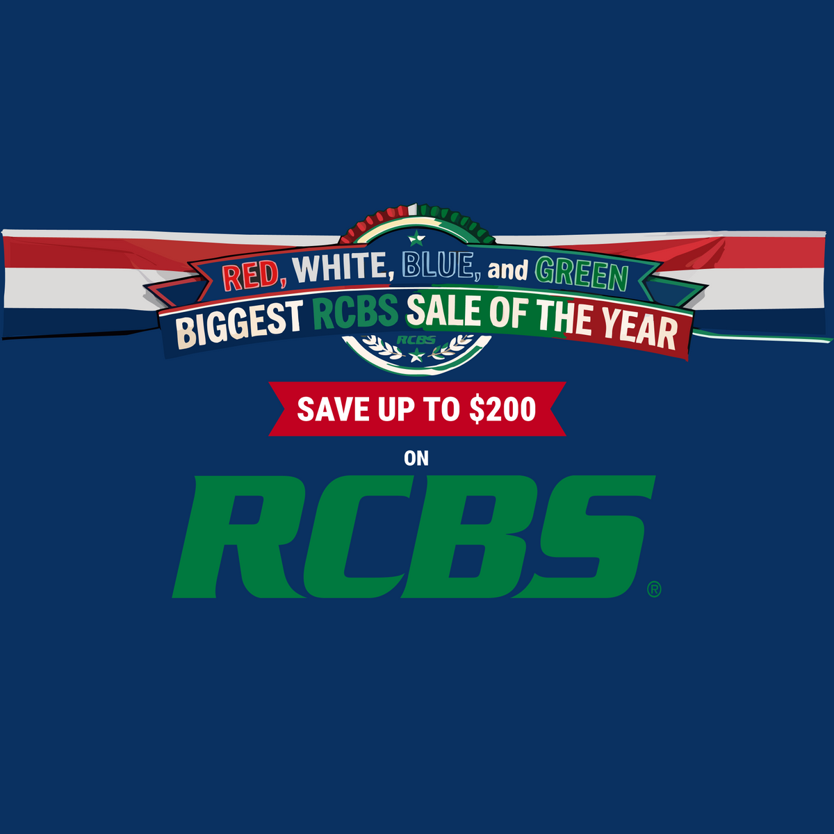 Red, White, Blue, and Green RCBS Sale