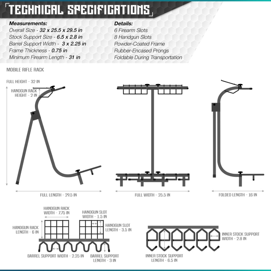 Savior Equipment Mobile Gun Rack