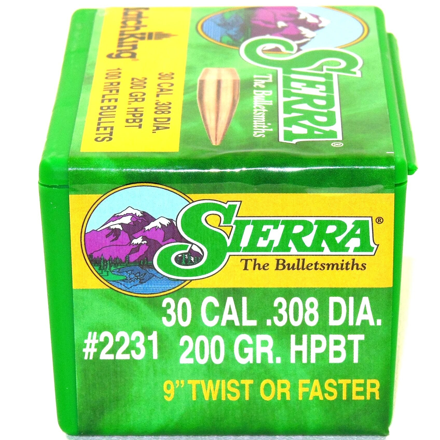 Sierra .308 / 30 200 Grain Hollow Point Boat Tail Match (100)