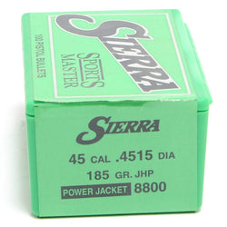 Sierra .4515 / 45 185 Grain Jacketed Hollow Point (100)