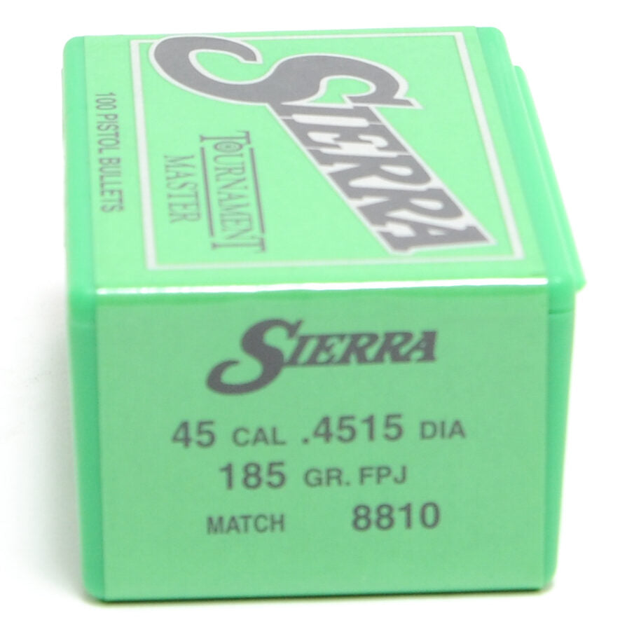Sierra .4515 / 45 185 Grain Flat Point Jacketed Match (100)