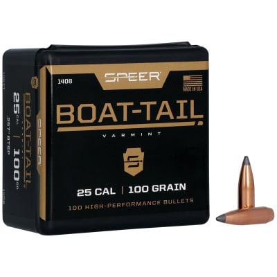 Speer .257 Diameter 100 Grain Boat Tail Spire Point 100 Count Bullets