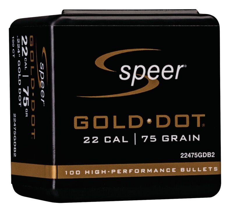Speer .224 / 22 75 Gr Gold Dot Soft Point (100 ct.)