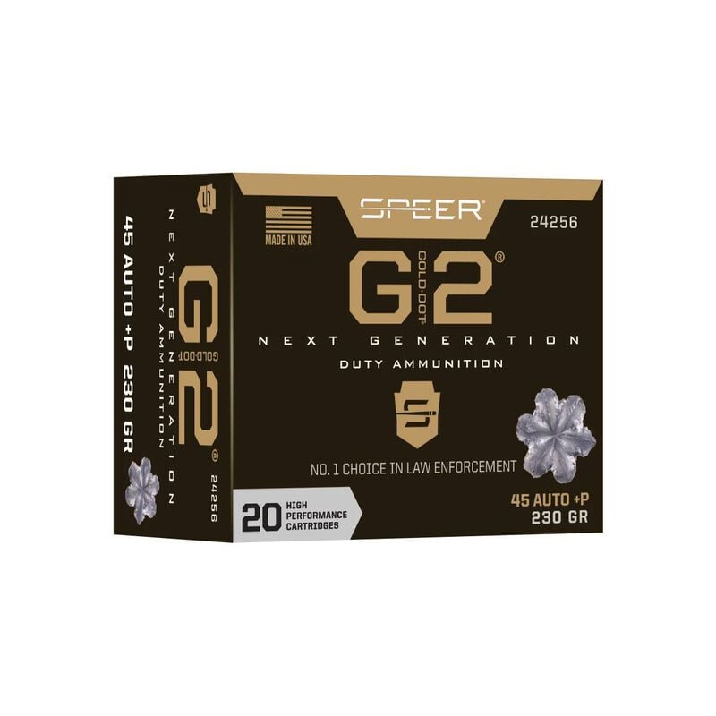 Speer Ammunition 45 ACP +P 230 Grain Jacketed Hollow Point 20 Count