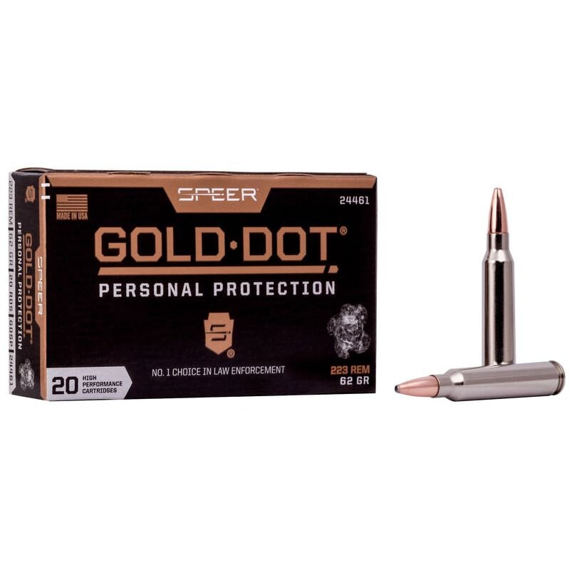 Speer Ammunition 223 Remington 62 Grain Jacketed Soft Point 20 Count
