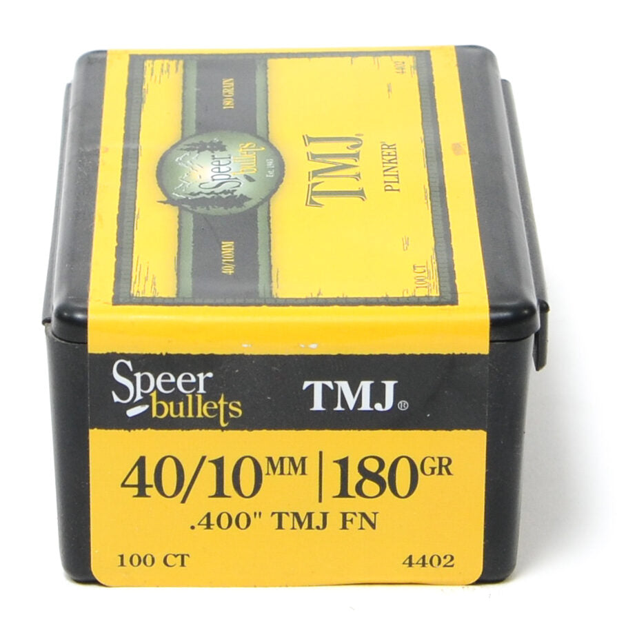 Speer .400 Diameter 180 Grain Round Nose TMJ Bullets