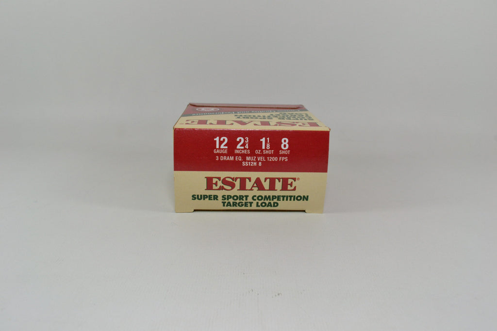 Estate Ammunition 12 Gauge 2-3/4" #8 1 1/8 oz Shot 25 Count