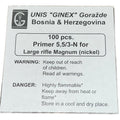 Unis Ginex Large Rifle Magnum Primers Box of 5000