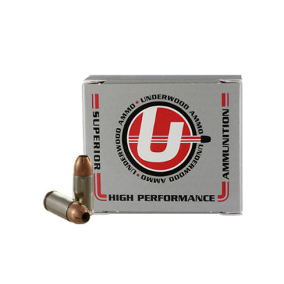 Underwood Ammunition 9mm Luger +P 124 Grain Jacketed Hollow Point Box of 20
