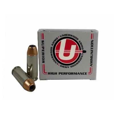Underwood Ammunition 10mm Auto 180 Grain Jacketed Hollow Point Box of 20