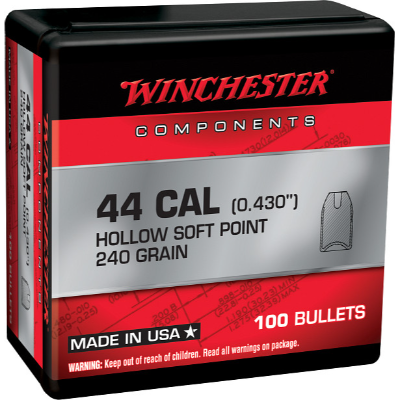 Winchester .430 Diameter 240 Grain Full Metal Jacket HSP 100 Count Bullets