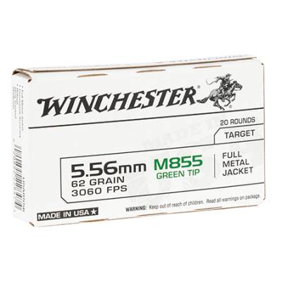Winchester Ammunition 5.56x45mm NATO 62 Grain Full Metal Jacket