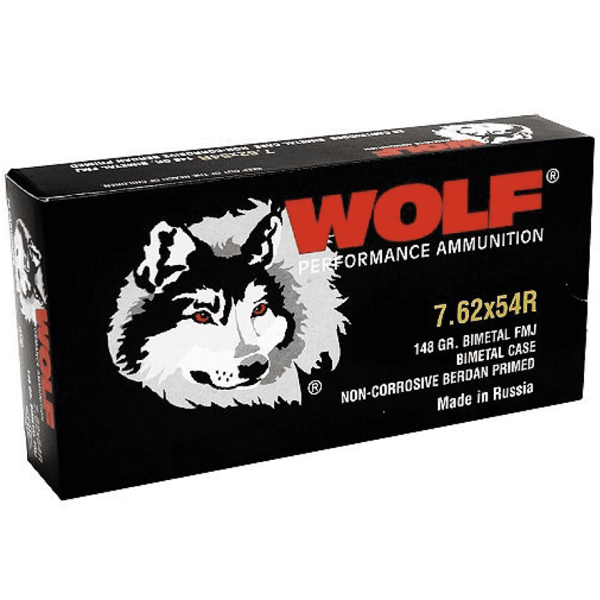 Wolf Ammunition 7.62X54 Rimmed Russian 148 Grain Full Metal Jacket 20 Count