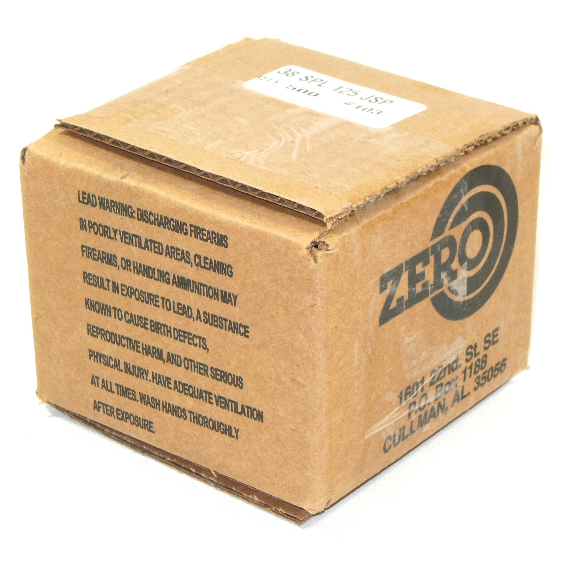 Zero .357 / 38 Special 125 Grain Jacketed Soft Point (500)