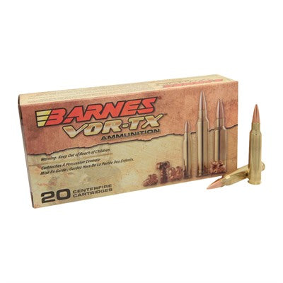 Barnes Ammunition 5.56x45mm NATO 62 Grain Solid Hollow Point 20 Count