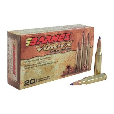 Barnes Ammunition 7mm-08 Remington 120 Grain Solid Polymer Tip 20 Count