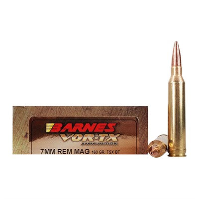 Barnes Ammunition 7mm Remington Magnum 160 Grain Solid Polymer Tip 20 Count