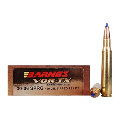 Barnes Ammunition 30-06 Springfield 150 Grain Solid Polymer Tip 20 Count