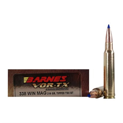 Barnes Ammunition 338 Winchester Magnum 210 Grain Solid Polymer Tip 20 Count