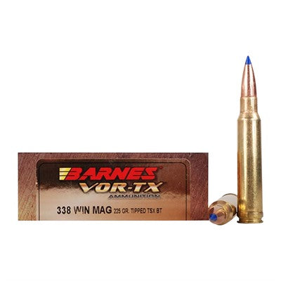 Barnes Ammunition 338 Winchester Magnum 225 Grain Solid Polymer Tip 20 Count