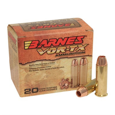 Barnes Ammunition 44 Remington Magnum 225 Grain Solid Hollow Point 20 Count