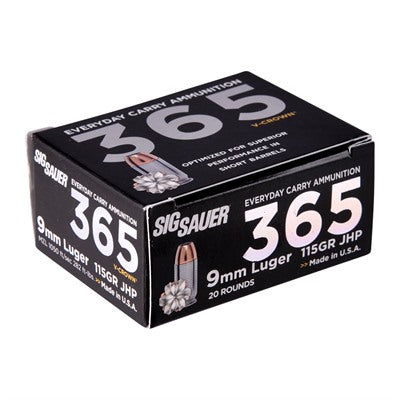 Sig Sauer Ammunition 9mm Luger 115 Grain Jacketed Hollow Point