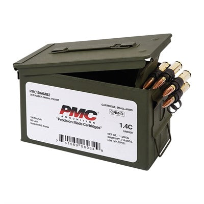 PMC Ammunition 50 BMG 660 Grain Full Metal Jacket 100 Count