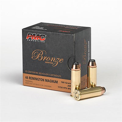 PMC Ammunition 44 Remington Magnum 180 Grain Hollow Point 25 Count